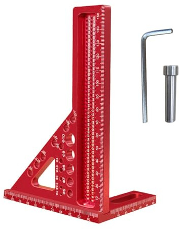 Righello di misurazione con angoli multipli 22,5-75 gradi goniometro per la lavorazione del legno goniometro quadrato layout triangolare strumento di misurazione falegname quadrato