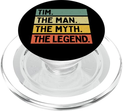 Tim The Man The Myth The Legend Citazione personalizzata divertente PopSockets PopGrip per MagSafe