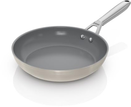 Ninja Ceramic Pro 24cm Frying Pan, Oven Safe to 285°C, All Hob Compatible, Cooking Surface Made PTFE & PFAS-Free, Full Induction Base, Stone CW30024UKST