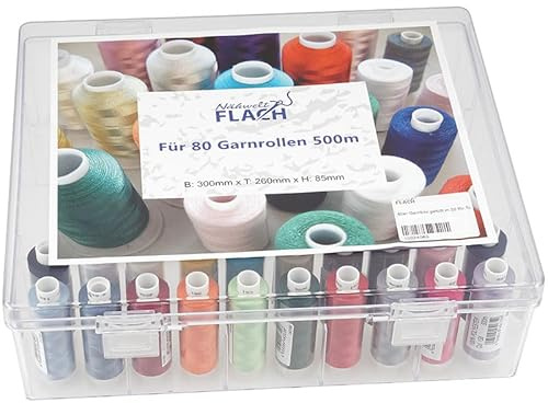 Nähwelt Flach Toldi Gütermann Acryl-Garnbox (gefüllt mit 20 Farben/ 500 m 0,004€/m)