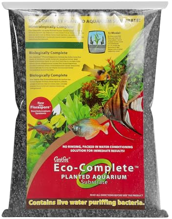 Carib Sea Eco-Complete 20-Pound Planted Aquarium, Black