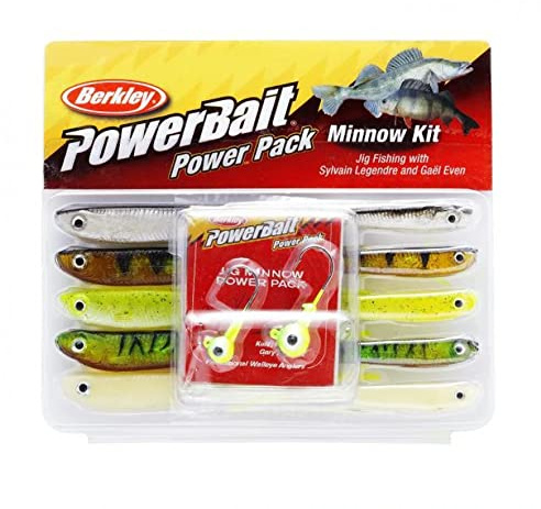 Berkley PowerBait Pro Pack Minnow; Mjukt betesset för predatorfiske för sportfiskare; mångsidiga färger och storlekar för gädda, abborre och gös, varierad, assorterad