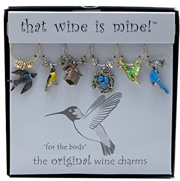 Wine Things Wein Dinge wt-1438p für die Vögel Wein Charms, lackiert