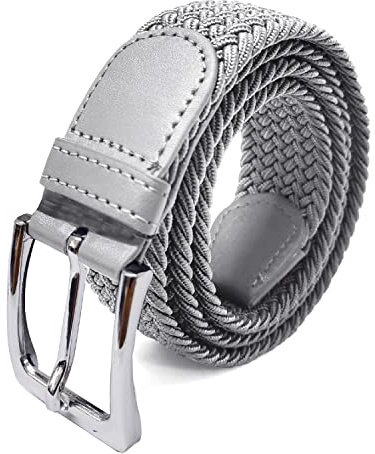 Glamexx24 Elastischer Gürtel Unisex, Geflochtener Stretchgürtel für Damen & Herren, Stufenlos Verstellbarer Stoffgürtel ohne Löcher, Flechtgürtel für Jeans & Freizeithosen (Breite: 3,5 cm)