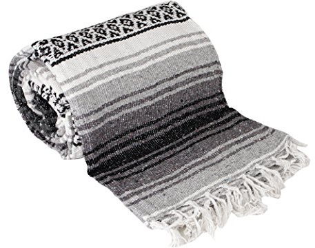 Canyon Creek Authentic Mexican Yoga Falsa Blanket (Grey)