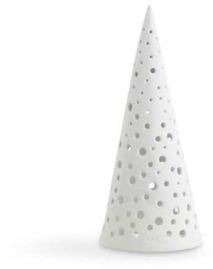 Kähler Portacandelitas alto H19 cm Nobili coleccionista diseño danés, blanco