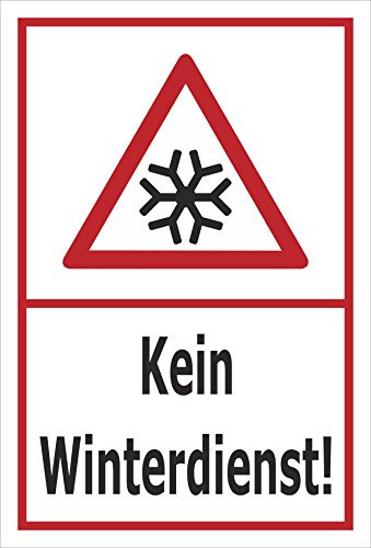 Melis-Folienwerkstatt Schild Kein Winterdienst - 30x20cm - 3mm Aluverbund – 20 VAR S00018-062-B