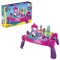 MEGA BLOKS Fisher-Price Toddler Building Blocks, Build n Learn Activity Table with 30 Pieces and Storage, Pink, Kids Age 1+ Years, FFG22