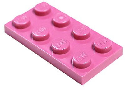 LEGO Parts and Pieces: Dark Pink (Bright Purple) 2x4 Plate x20