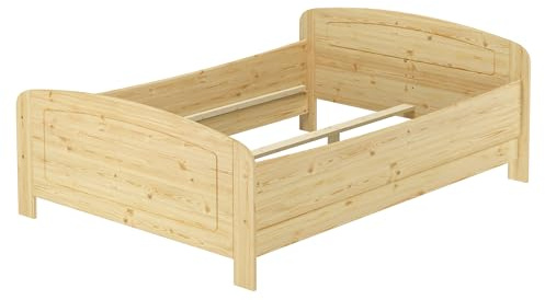 Erst-Holz®Seniorenbett extra hoch 140x200 Doppelbett Holzbett Massivholz Kiefer Bett ohne Zubehör 60.44-14 oR