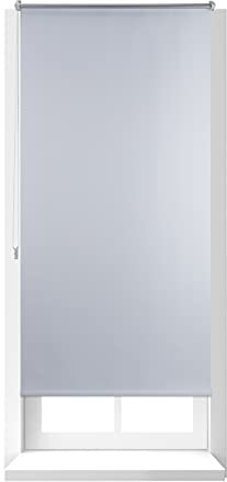 Relaxdays Thermo Verdunklungsrollo, Hitzeschutz, Fenster Seitenzugrollo, Klemmfix ohne bohren, 80x160, Stoff 76 cm, weiß