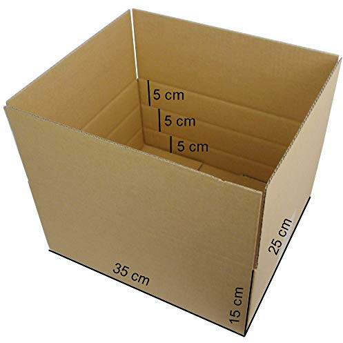 100 St?ck Faltkartons Versandkartons optimiert f?r den Warenversand Kartonversand Aussenma?: 350x250x150 mm