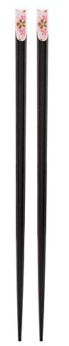 Zerodis 1 Paire Baguettes en Bois Chinoise Baguettes de Motif de Fleur de Cerisier Japonais Décoration Traditionnelle et Elégante pour Maison Hôtel Restaurant Cadeaux(Pink)