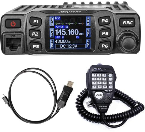 AnyTone AT-778UVII Transceiver Mobile Radio Dual Band 25W VHF/UHF VOX Vehicle Car Radio w/Cable