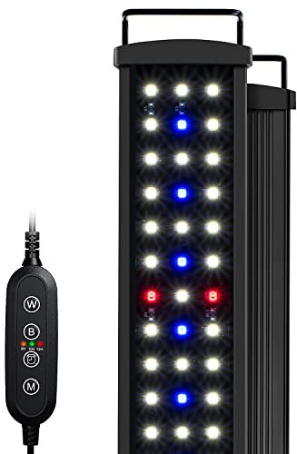 NICREW SlimLED Aquarium Plants Light, Fish Tank Light with Wired Timer and Extendable Brackets, 90-110 cm