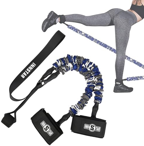 INNSTAR Gesäß Widerstandsbänder, Gesäßmuskel Trainer, Kabelmaschine für Hüfte Heim Training Kabel Kickbacks mit Anleitung & Tragetasche (70LB)