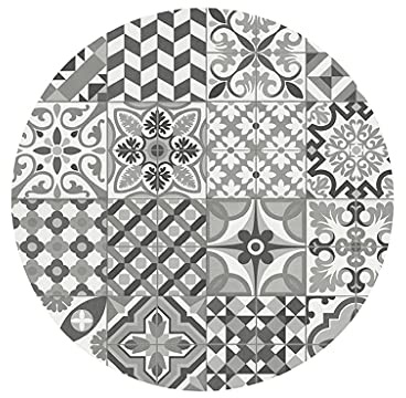 Vilber, Tapis Vinyle Rond Toledo Color 05 Diamètre 78 cm
