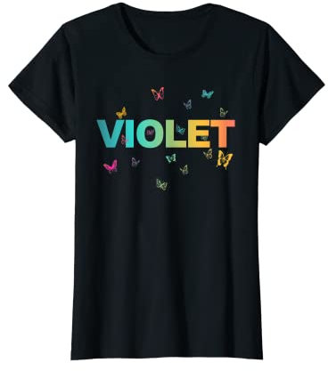 Violet - Hermoso nombre con mariposas Camiseta