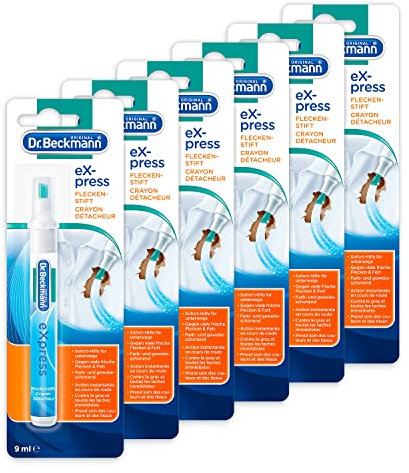 Dr. Beckmann eXpress Fleckenstift | Effektiver Fleckentferner für unterwegs | schnelle und einfache Lösung | 6x 9ml