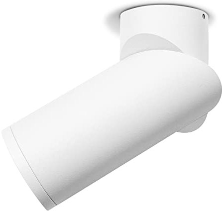 KYOTECH Bianco Faretto da Parete o Soffitto Orientabile 350°, Attacco GU10 per Lampadina, Plafoniera, Lampada da Soffitto per Ingresso, Applique per Camera da Letto o Corridoio, Lampadina Non Inclusa