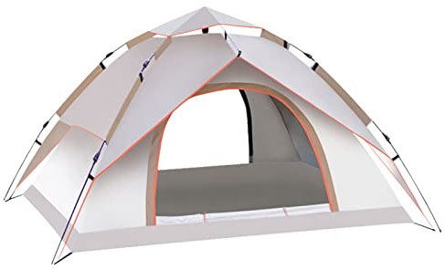 Camping Wurfzelt 3-4 Personen Pop Up Zelt Automatik Doppelschicht Kuppelzelt Schnellaufbauzelt Wasserdicht & Winddicht Für Familien Strand Wandern Mit Tragetasche B,3-4 people