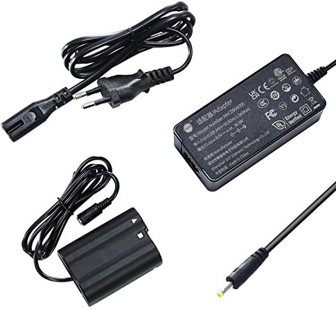 DSTE EH-5 AC - Alimentatore di rete EP-5B, compatibile con Nikon EN-EL15,1 V1, D7200, D7100, D750, D600, D7000, D800E, D810A, fotocamera digitale SLR, Battery Grip MB-D11, MB-D12, MB-D15, MB-D17