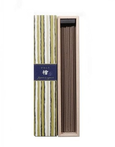 KAYURAGI - Bastoncini di incenso dal Giappone Premium 40 pezzi ingredienti naturali e oli Incense Sticks senza nucleo in legno (cipresso giapponese (Cupressus)