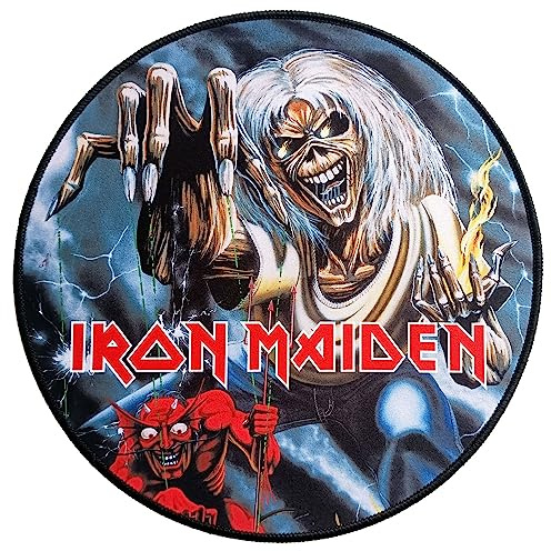 Iron Maiden - Anti-Rutsch-Mauspad XXL 90 mm x 40 mm mit Perlenbesatz - Offizielle Lizenz DC comis