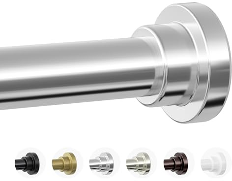 Mcrbeay Shower Curtain Rod, 1 Diameter Heavy Duty Tension Shower Rod