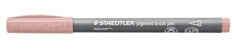 STAEDTLER Pigment Brush Pen 371 – Puder, 10 Stück, Pinselspitze | Pinselspitze, Multi Ink Tusche, lichtbeständig & wasserfest – für Erwachsene – Art.-Nr. 371-207