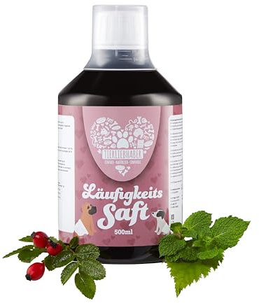 Tierliebhaber – Läufigkeitssaft für Hündinnen 500ml mit Mönchspfeffer – Kräuter-Saft zur Unterstützung bei Scheinschwangerschaft & hormonellen Unstimmigkeiten – Mittel gegen Scheinträchtigkeit Hund