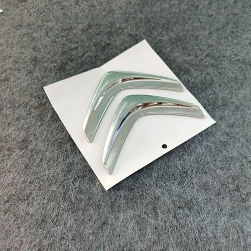 DLLHL Coche Emblema para Citroen C4 Picasso 2007-2010, Insignia Logo Adhesivo 3D de Metal para Coche Piezas para Coche,Silver