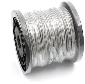 SkyjOy Stahlseil 100 Meter Draht Seil Kabel 304 Edelstahl Seil Wäscheleine Durchmesser 0,8mm 1mm 1,5mm 2mm 3mm Drahtseil(Diameter 1.5mm,100M)