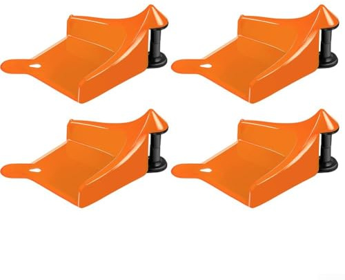 Simplifiez l'entretien de votre véhicule avec ces 4 cales anti-pincement pour pneus de voiture aujourd'hui (orange)