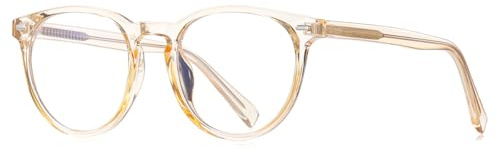 moomoobird Blaues Licht Blocking Gläser für Frauen Männer Runde Gläser Rahmen TR90 Brillen Retro Brillen