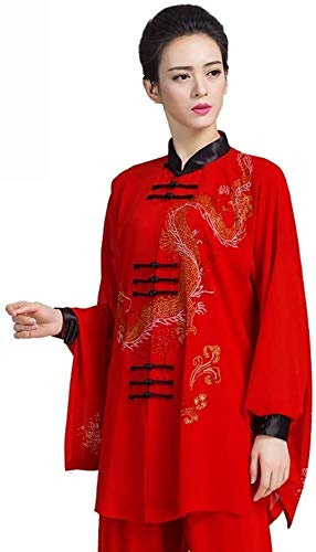 TaiChi Uniform,Tai Chi Clothing, Women's Tai Chi Uniform Clothing, 3 Pieces Qi Gong Martial Arts Suits Breathable Wing Chun Shaolin Kung Fu Taekwondo Training Cloths Apparel(#6_XL)