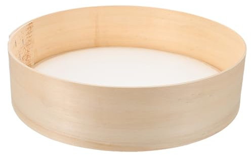 GALPADA Holzmehlsieb Backrundsieb Feinmaschiges Küchenmehlsieb Mehlsiebwerkzeug Holzbacksieb Backfilter Mehlfilter Zuckersieb Für Mehl Salz Kakao Puderzucker
