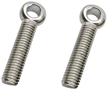 WAWPU Ringschrauben, M8 M10 25 mm 30 mm 40 mm 50 mm 100 mm bis 150 mm lang, Schraubloch aus Edelstahl 304, Schwenk-Hebegelenkbolzen, Anker-Ringschraube(M10,4Pieces 25mm)