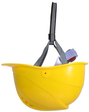 Abaodam Casque De Sécurité pour Chantier Casque Jaune Chapeau De Construction Jaune Chapeau De Construction De Costumes Chapeau De Cowboy Casques pour Femmes Casque Blanc Plastique Yellow