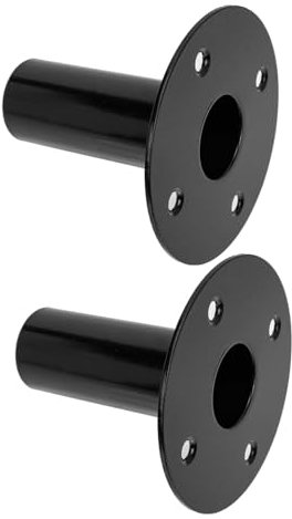DIYEAH Support De Haut-Parleur en Fer 2 Pièces Plateau De Haut-Parleur Métal Support pour Enceinte Usage Scène, Studio, Fête Compatible Home Cinéma, Satellite Couleur Noire