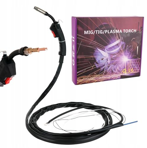 TC TECHNIC - Torche de Soudage MIG MAG - Compatible avec Einhell, avec Telwin et Autres - Pointe de Contact en Cuivre - Pointe de Contact 0.8 mm - Longueur Totale 3,5m - Longueur Utile 3m