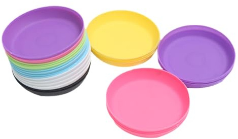 FUTUREORYY 25 pièces Lot de Coupelles Plastique Rondes pour Pots de Fleurs Plateau de Récupération Eau Résistant et Léger Support Base Pot Fleur pour Jardin et Intérieur