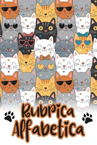 Rubrica alfabetica gatti: Organizzatore Alfabetico in formato A5
