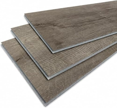 SPC Vinyl Click Flooring 6.5mm Rigid Core | Waterproof Wood Effect Planks with IXPE Underlay | Scratch Resistant & Underfloor Heating Compatible - 1.75m² per Pack (Rocky Oak)