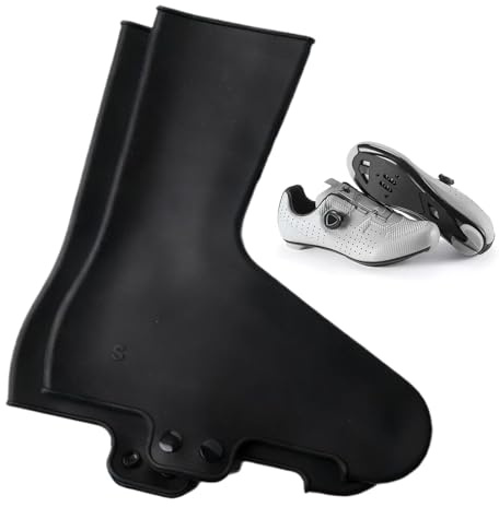 Cubierta de zapatos de bicicleta - 1 par de protección impermeable y resistente al viento, cubierta de zapatos de ciclismo caliente al aire libre con cerradura, diseño antideslizante para mujeres