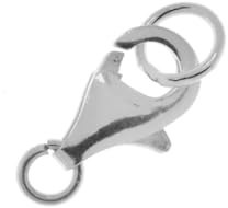 Allayu Silver smyckeskoppling Stort karbinlås Polerat glaserat starkt tillbehör 925 sterlingsilver karbinlås Glaserat och starkt smyckeskopplingslås