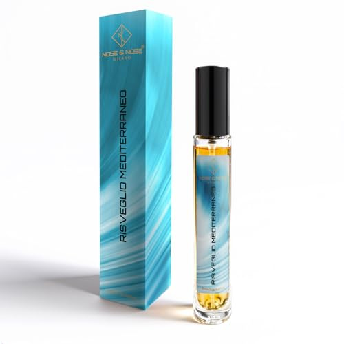 NOSE & NOSE MILANO Risveglio Mediterraneo Perfume Unisex Extrait de Parfum Equivalente e Inspirado Risvelium - Perfume de Larga Duración y Persistente, Fragancia Intensa con 30% de Esencia Pura 10 ml