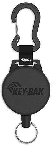 Key-Bak Uni Schlüsselrolle stabil Kevlarseil bis 15 Schlüssel mit Karabiner schwarz, KB 488 Securit, mehrfarbig, One Size, 2.5x12x19