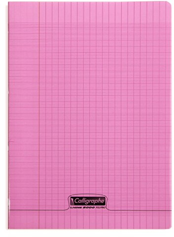 Calligraphe 18131C - Heft / Schulheft Calligraphe DIN A4 21x29,7 cm, 48 Blatt, französische Lineatur. 90g, Rosa, 1 Stück