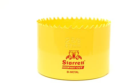 Starrett HSS Bi-Metall-Lochsäge - FCH0258 schnell geschnittene extra Kobalt-Lochsäge - für rostfreies Holzblech Kunststoff Verschiedene Materialien - 67mm